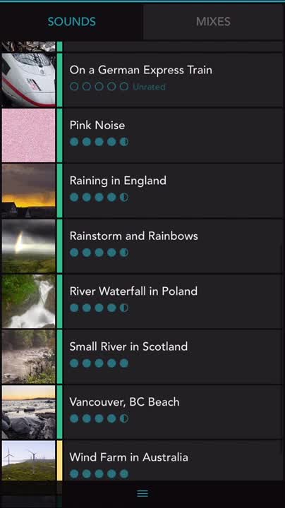 Huge variety of white noise recordings
