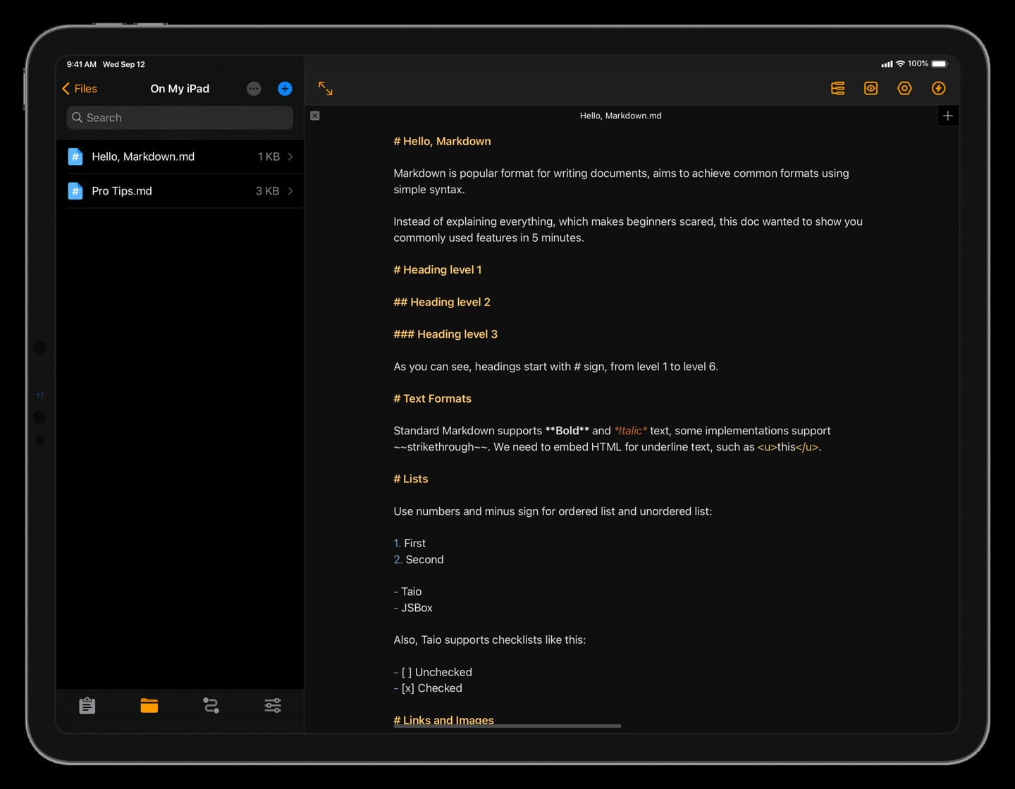 Taio is a Powerful Cross-Platform Text Editor for iPhone, iPad, and Mac