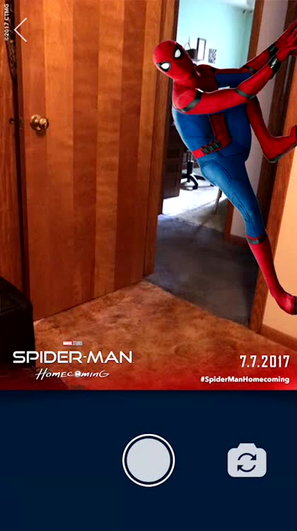 Take a picture with Spiderman in your house