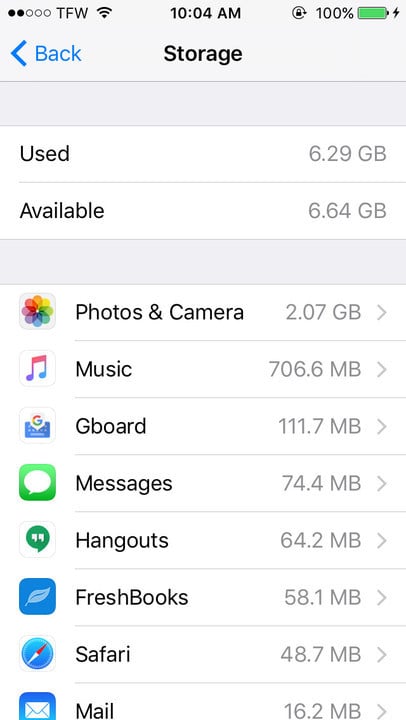 Once I delete the game, I have more than 6GB of free storage space again.
