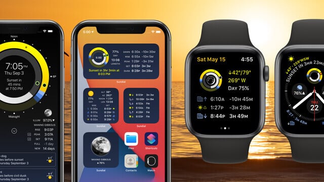 Sun and Moon Tracker Sundial Adds Two Home Screen Widgets, New Apple Watch Complications