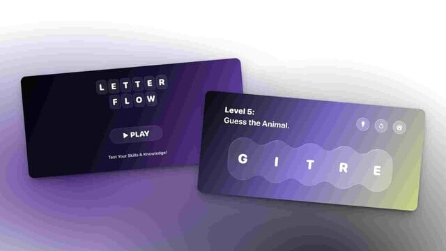 Letter Flow Taps Liquid Glass for a Calming Word Game Experience