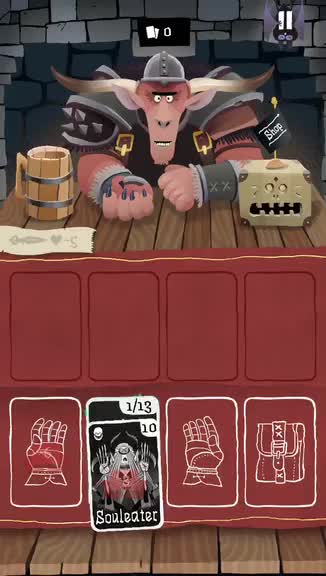 Strategize with the right hand in Card Crawl, a challenging dungeon crawler card game hybrid