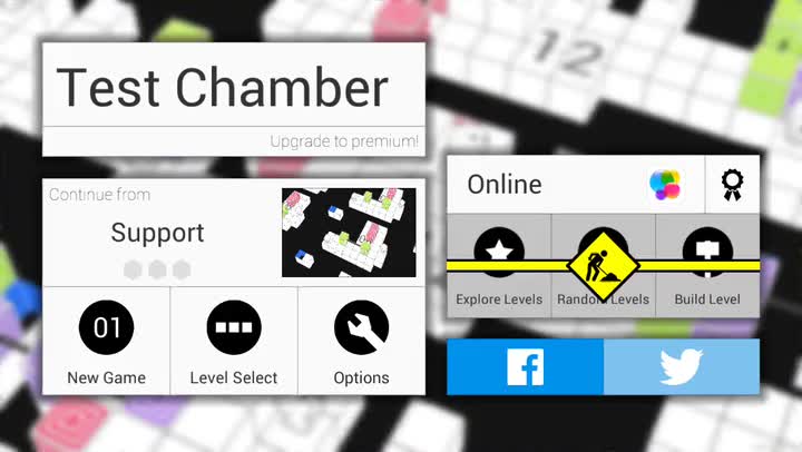 You'll have to think twice before moving in Test Chamber, a stylish and challenging puzzle game